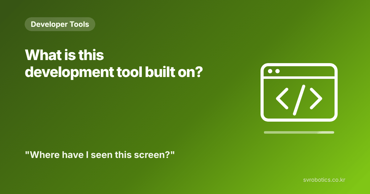 "What is this development tool built with?" and "Where have I seen this screen before?" Developer tool thumbnail with the question and a diagram.